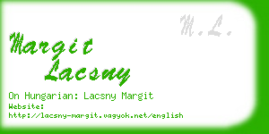 margit lacsny business card